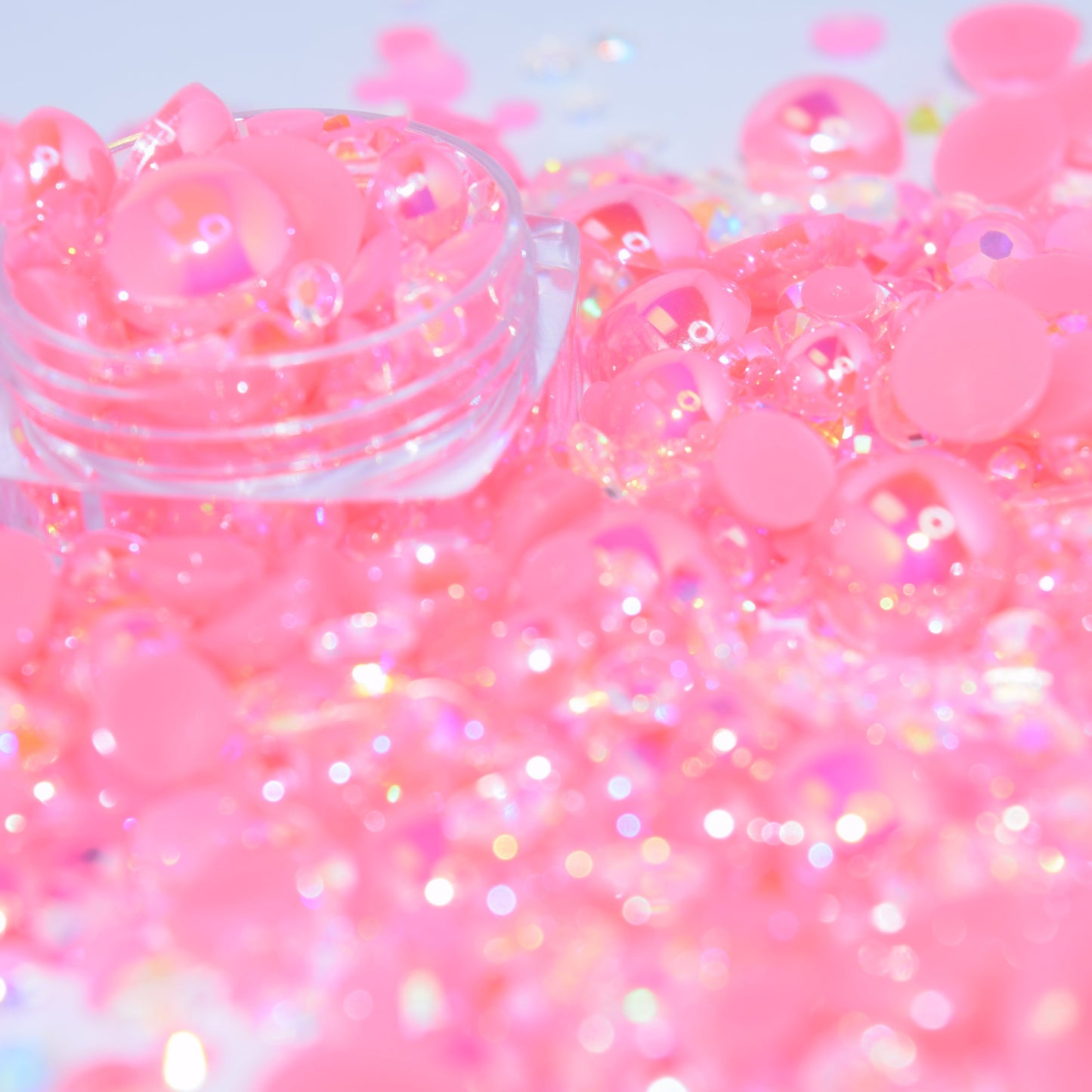 Pink Sunset Flat Back Pearl Mix - 1.2 oz