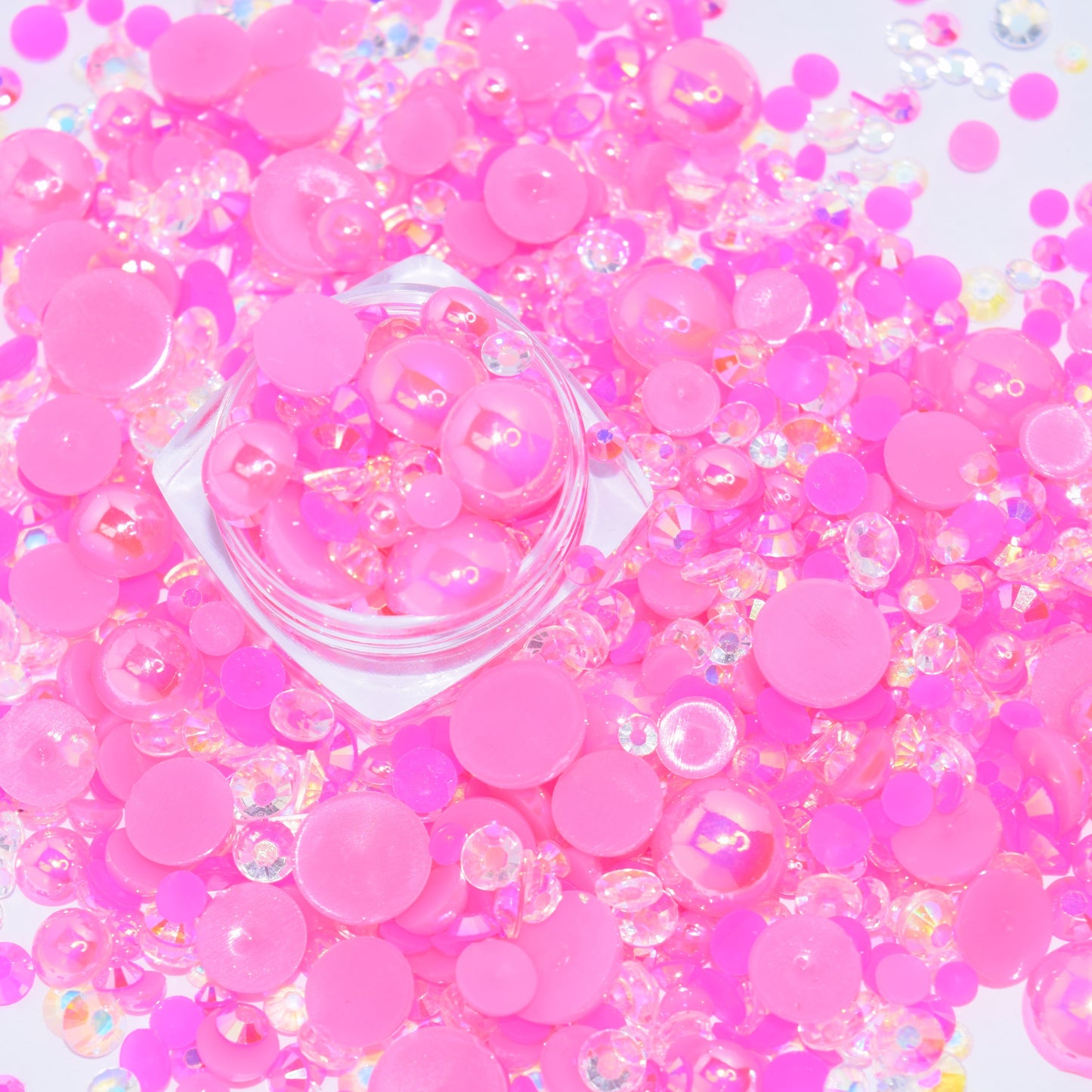 Very Pink Flat Back Pearl Mix - 1.2 oz