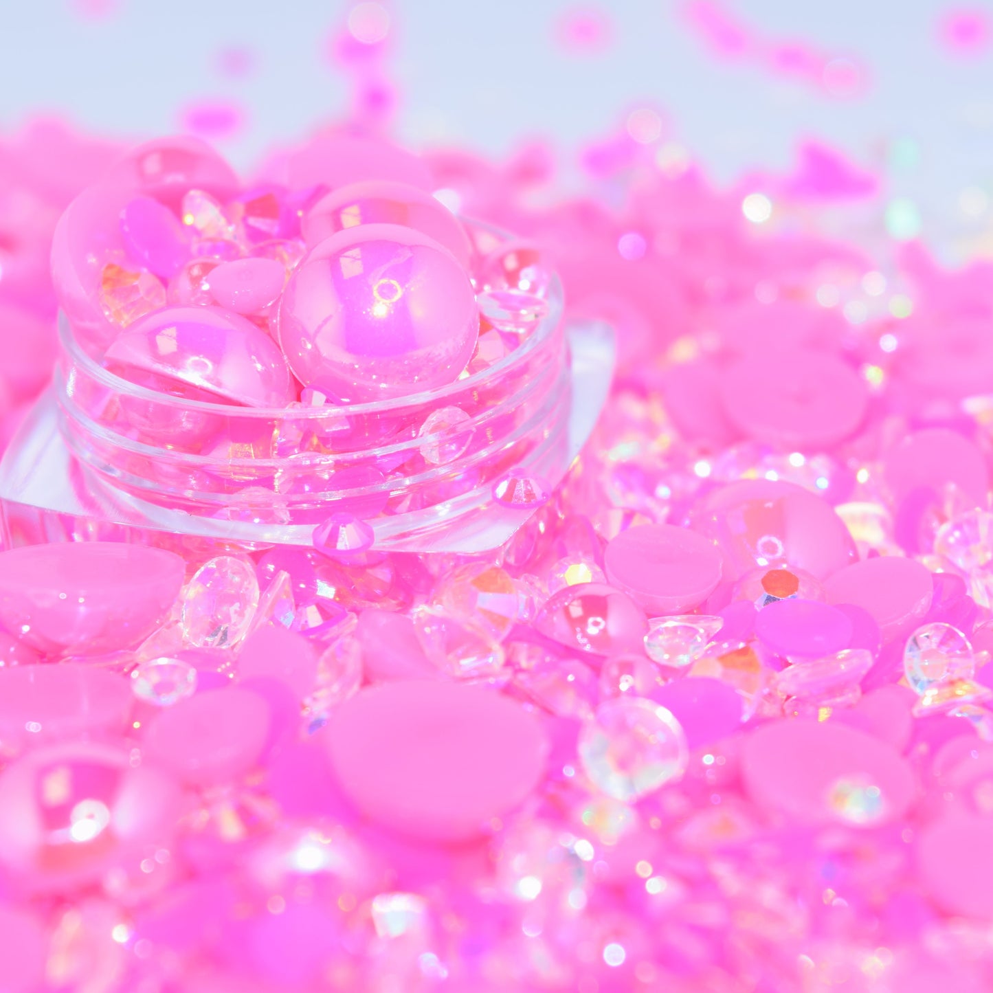 Very Pink Flat Back Pearl Mix - 1.2 oz