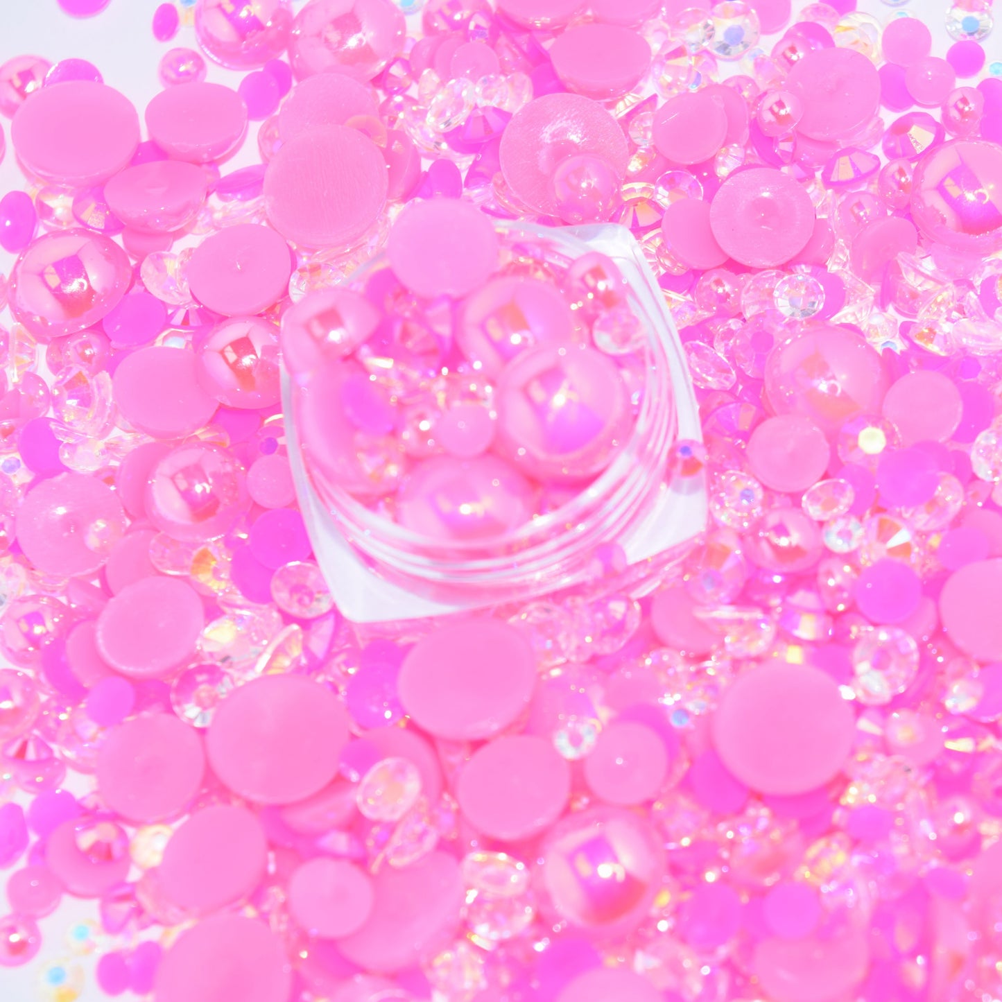 Very Pink Flat Back Pearl Mix - 1.2 oz