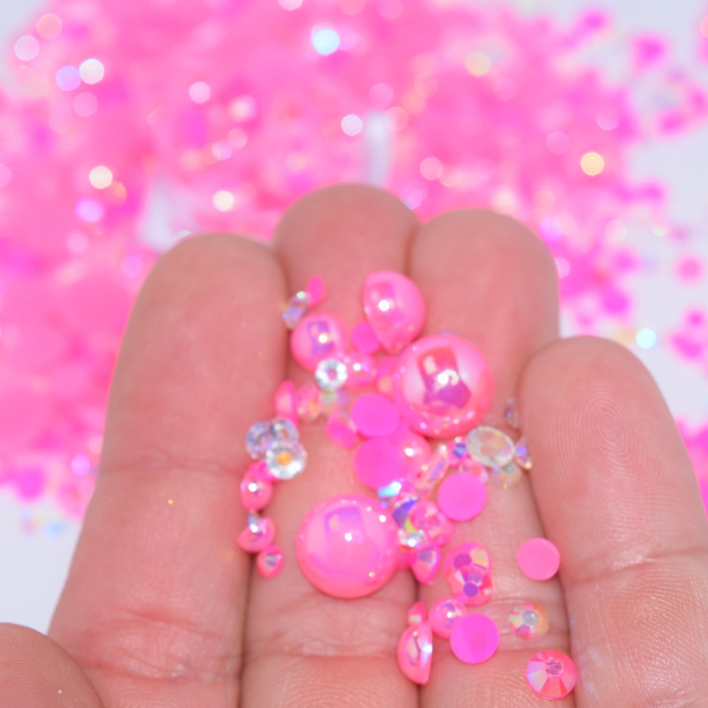 Very Pink Flat Back Pearl Mix - 1.2 oz