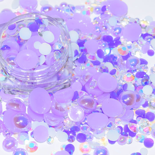 Purple Pop Flat Back Pearl Mix - 1.2 oz