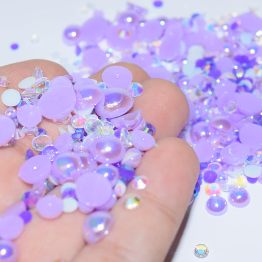Purple Pop Flat Back Pearl Mix - 1.2 oz