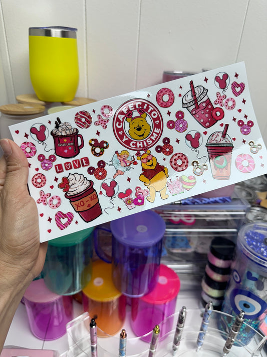 UV DTF Stickers Wrap - CAFECITO Y CHISME Winnie Libbey Wrap