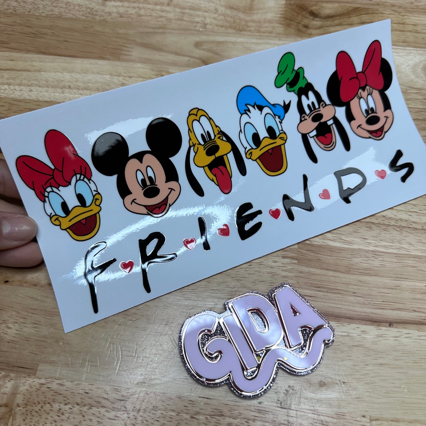 UV DTF - Aww Friends Libbey cup Wrap Mickey Disney