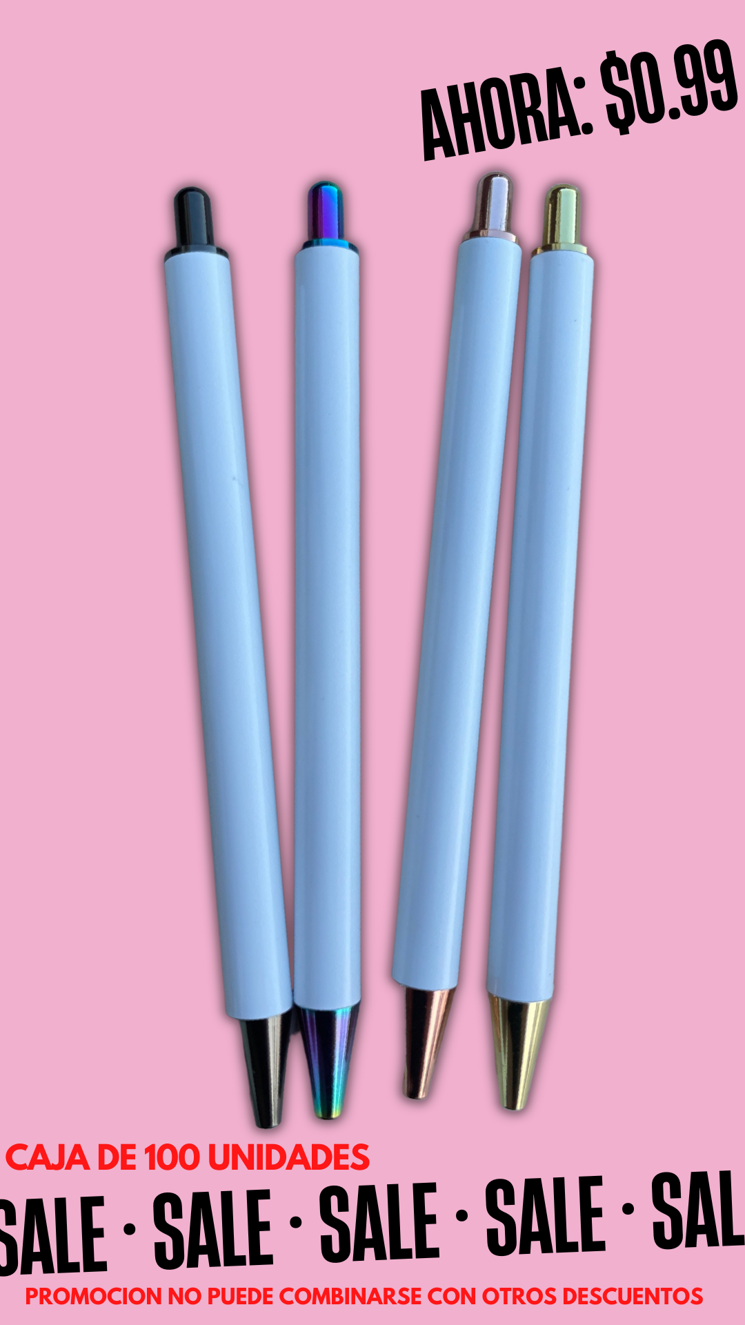 100ct - Stainless Steel Pens set for laser engraving or Epoxy resin