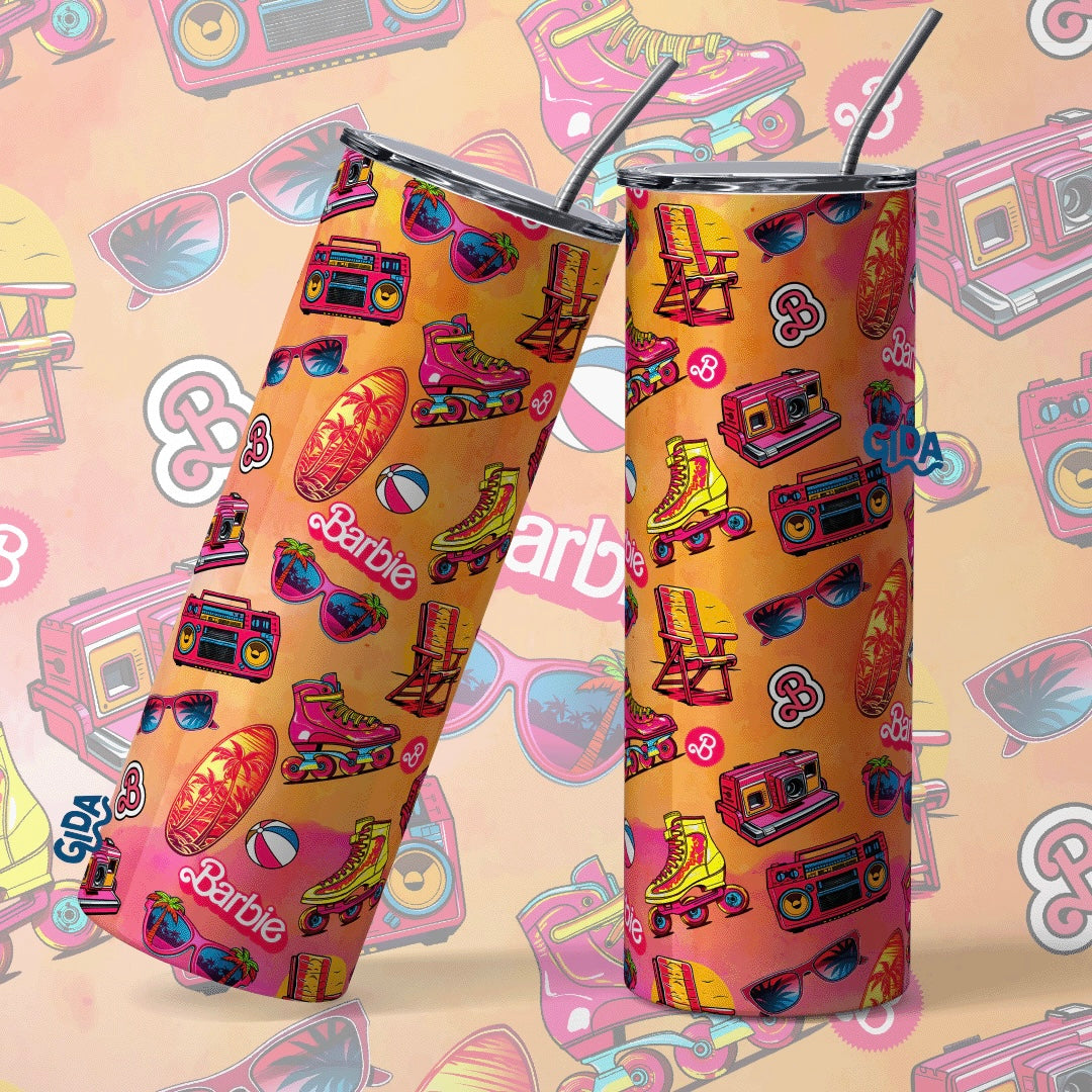 Malibu Barbie Pattern 12x12" Printed Vinyl