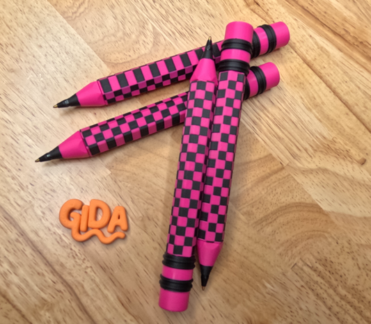 ✏️ 3D Printed Jumbo Pencil Pen | Refillable Ink | Teacher Gift Ballpoint Pen