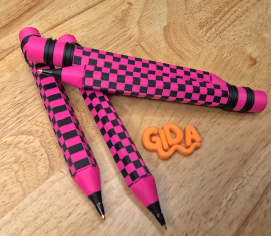 ✏️ 3D Printed Jumbo Pencil Pen | Refillable Ink | Teacher Gift Ballpoint Pen