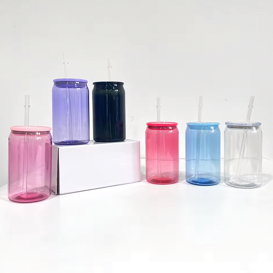 16 Oz Plastic Can Variety Colors - BPA free kids 16oz jelly colored