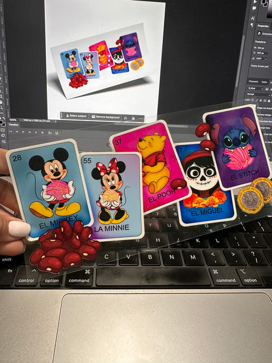 Cup Wrap Sticker - UV DTF Mickey and coco's friends