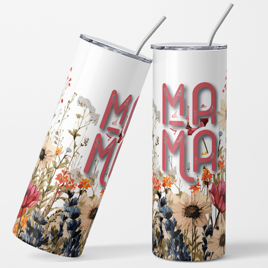 Wrap - Printed Vinyl Sheet Mama Floral 20oz Straight Tumbler wrap Vinyl