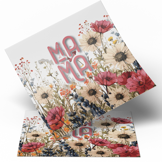 Wrap - Printed Vinyl Sheet Mama Floral 20oz Straight Tumbler wrap Vinyl