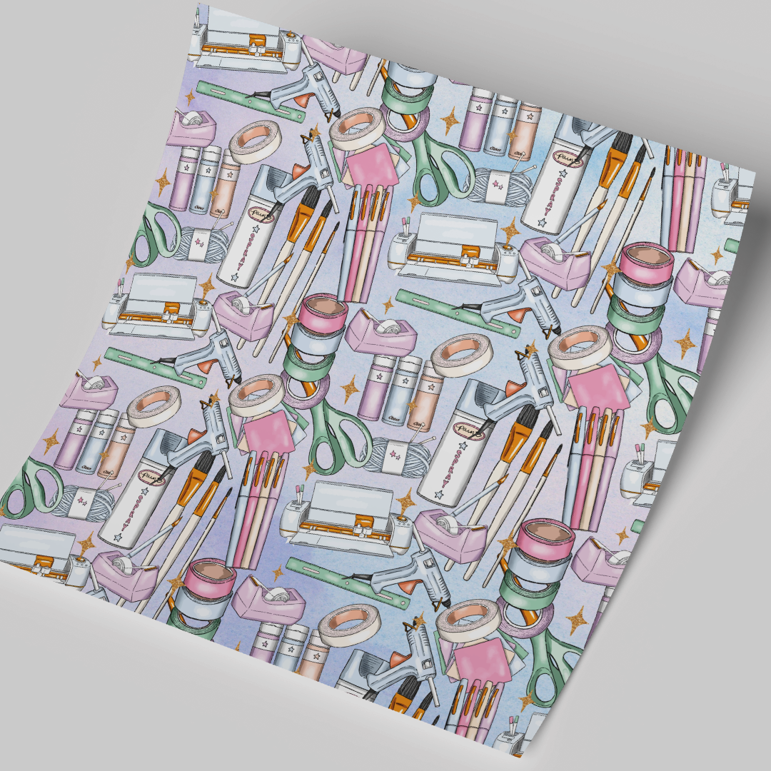 12x12 inches Patterned Vinyl - Crafters seamless