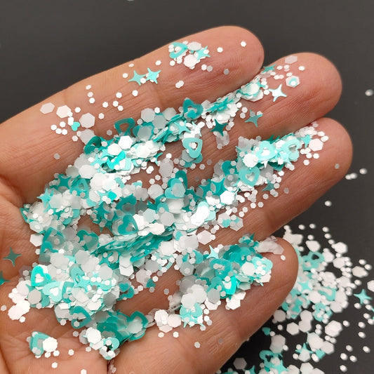 Neon Valentines Love Mint Glitter - 2.2 oz