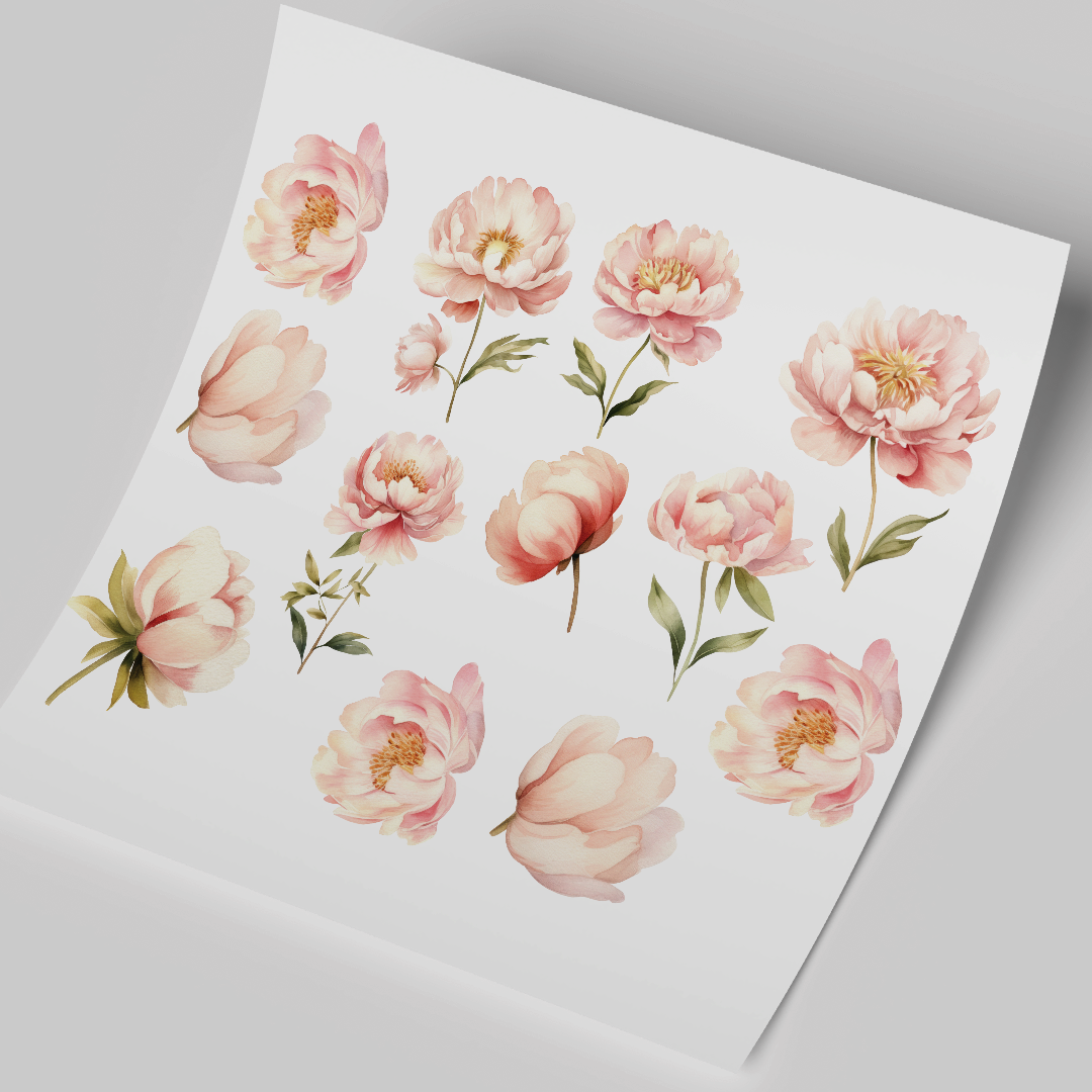 UV DTF WRAP Sheet - Roses 12x10 inches
