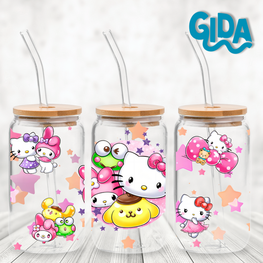 Cup Wrap Uv def sticker - Watercolor 2nd 16oz libbey cup Wrap