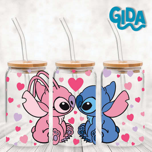 UV DTF - kisses Stitchy libbey cup Wrap