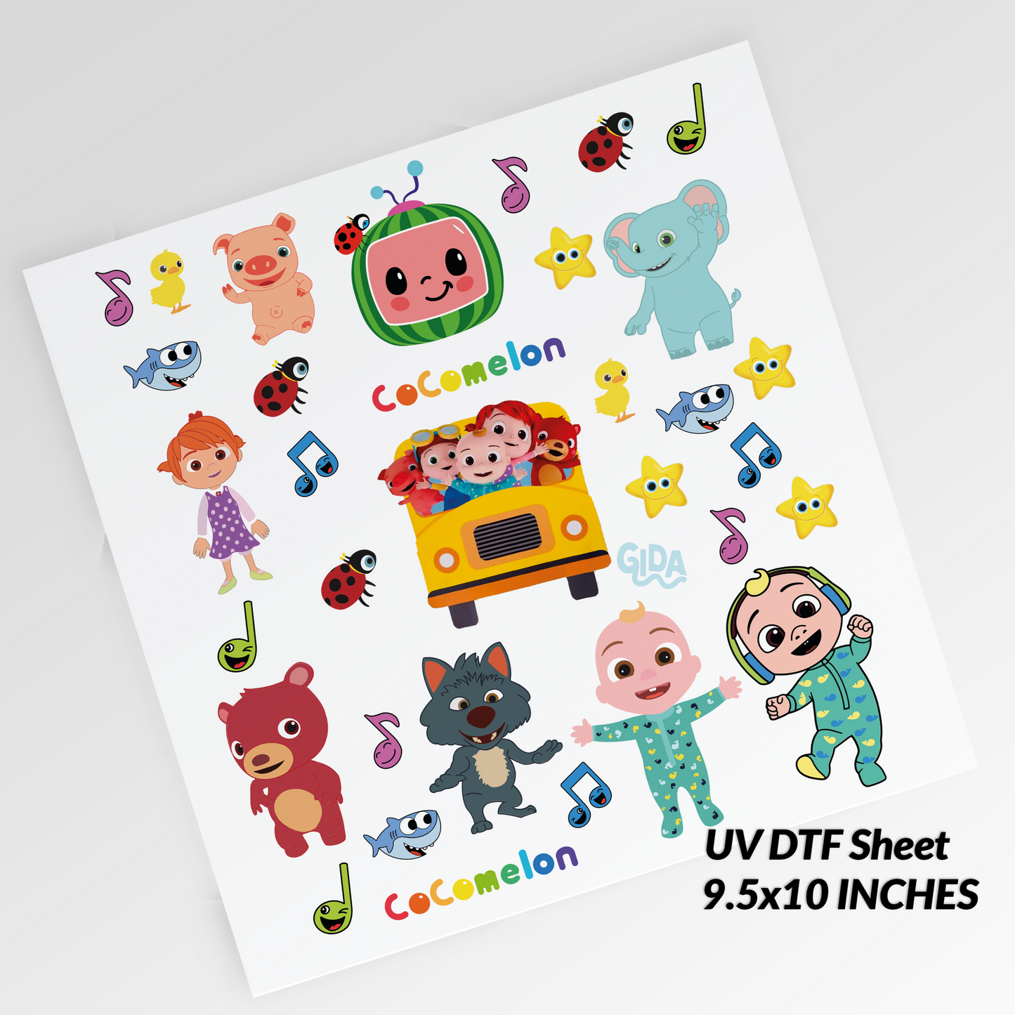 UV DTF WRAP - Coco Sheet 9.5x10 inches