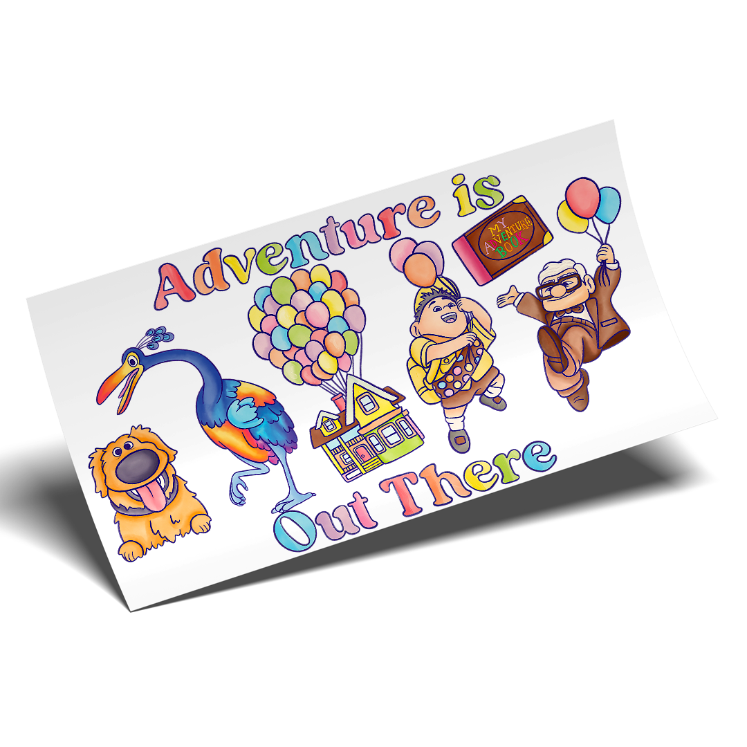 UV DTF Cup Wrap - Adventure is out there watercolor