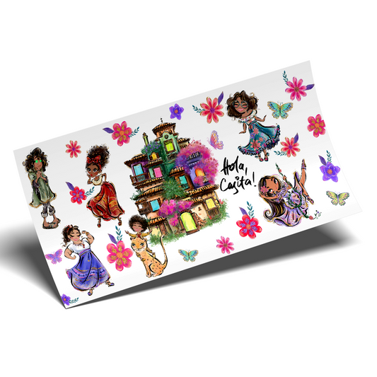 UV DTF Wrap Stickers - Encanto Hola Casita