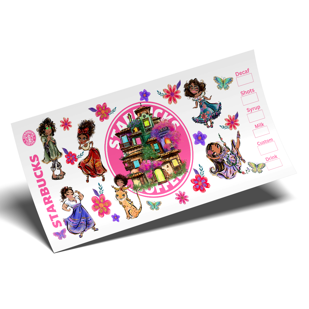 UV DTF Wrap Stickers - Encanto coffee