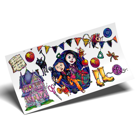 UV DTF Wrap Stickers - Coraline House