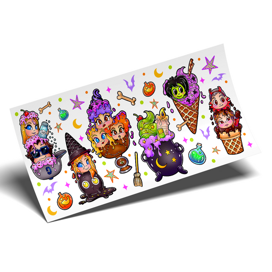 UV DTF Wrap Stickers - Popsicles witches