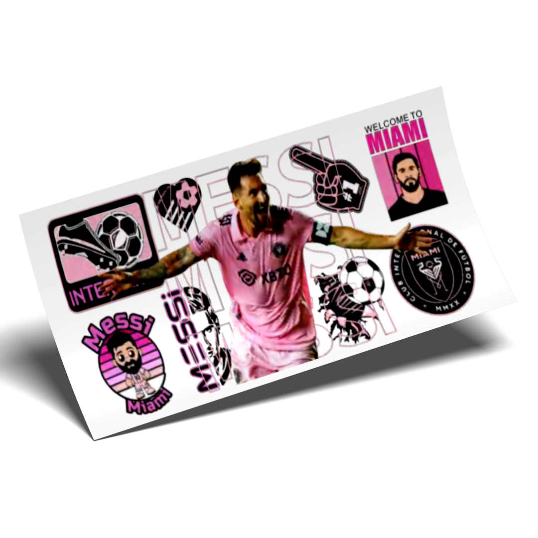 Cup Wrap Stickers UV DTF Wrap - Messi Champion