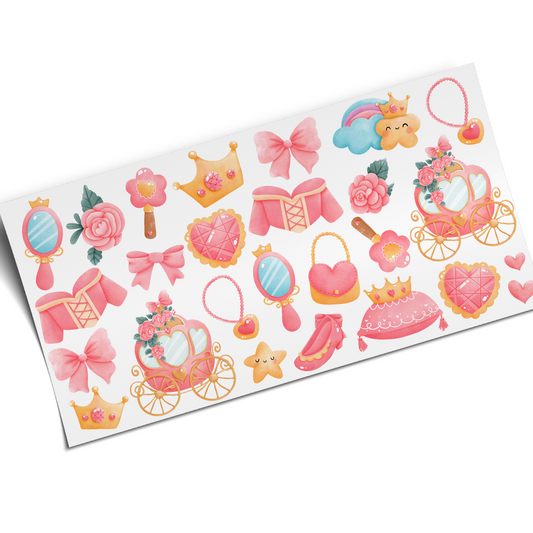 UV DTF Wrap Stickers - Princess Icons