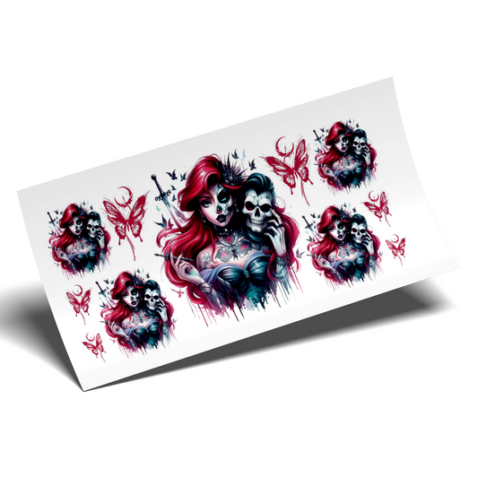 Cup Wrap Sticker - UV DTF Rebel Princess Ariel