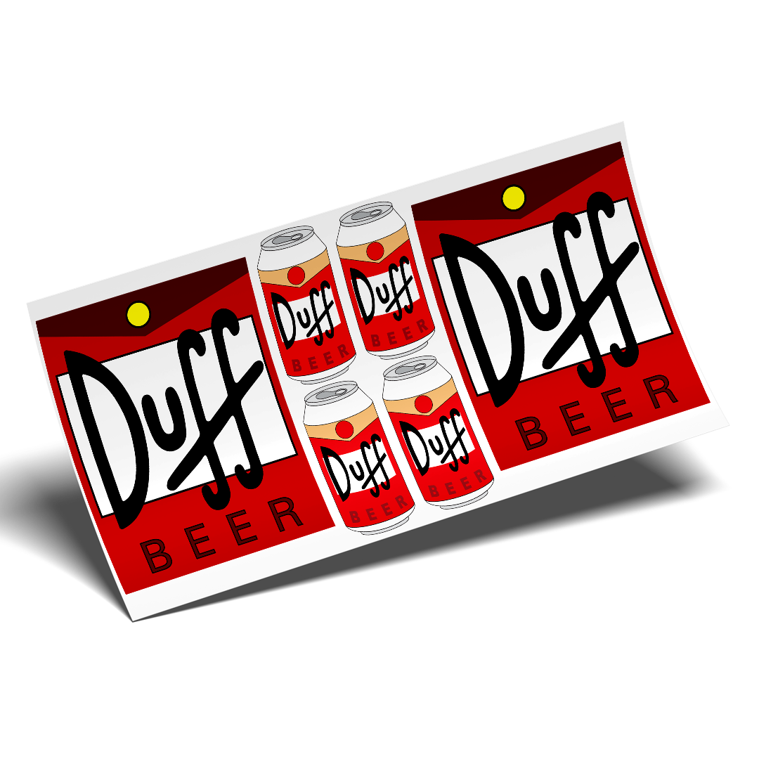 Cup Wrap Sticker UV DTF - Duff Beer