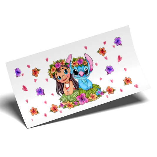 Cup Wrap Sticker - UV DTF transfer Moana Hand painted