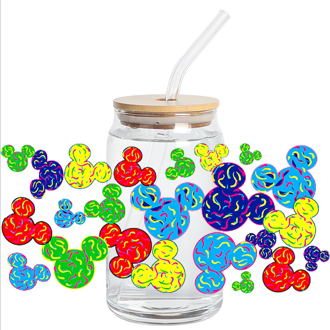 Cup Wrap UV DTF - Watercolor Magic Moussies libbey cup Wrap