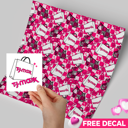 Printed Vinyl Sheet 12x12 " Permanent Vinyl - Tj