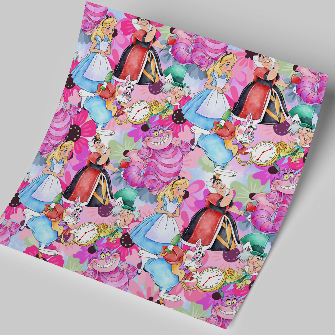 Printed Vinyl Sheet 12x12 " Permanent Vinyl - Alice