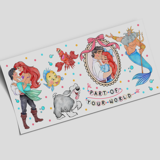 Cup Wrap Uv Dtf Stickers - Part of the World - Mermaid