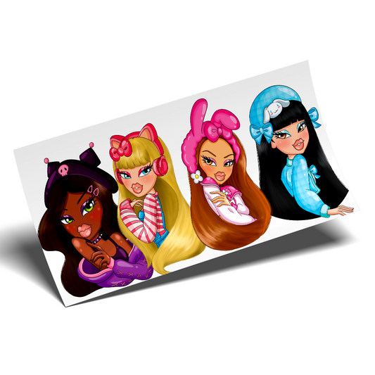 UV DTF Cup Wrap - Sanrio's Bratz Princess