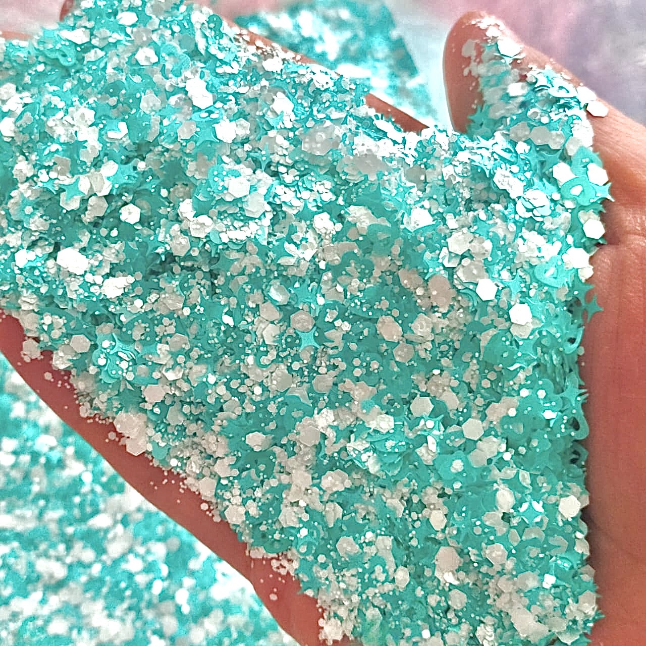 Neon Valentines Love Mint Glitter - 2.2 oz