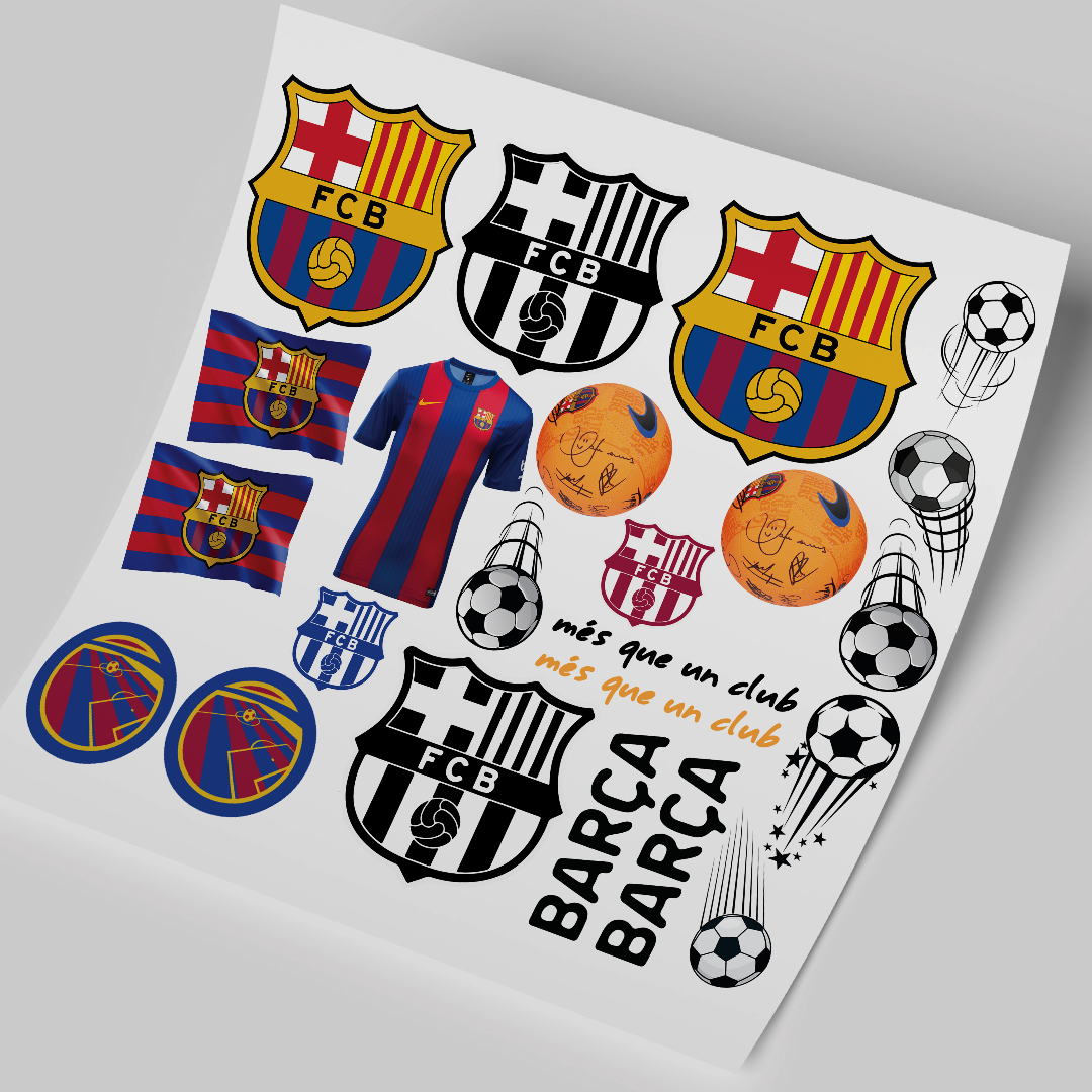 UV DTF WRAP - Barca Fc 10x10 inches