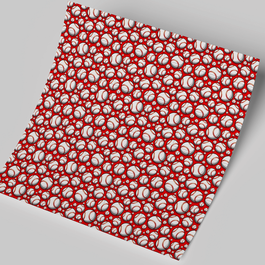 Printed Vinyl Sheet 12x12 " Permanent Vinyl - Baseball Ball seamless Pattern