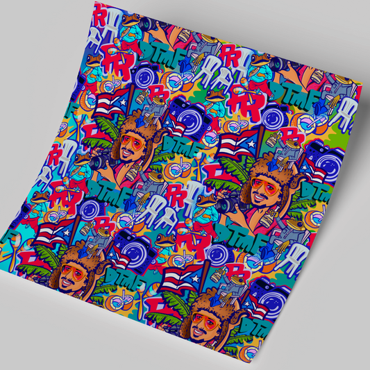 Printed Vinyl Sheet 12x12 " Permanent Vinyl - Bad bunny