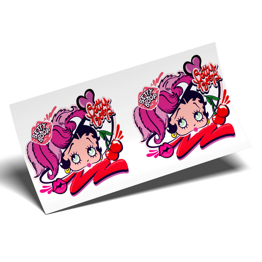 UV DTF Cup Wrap - Kiss logo Betty Cherries