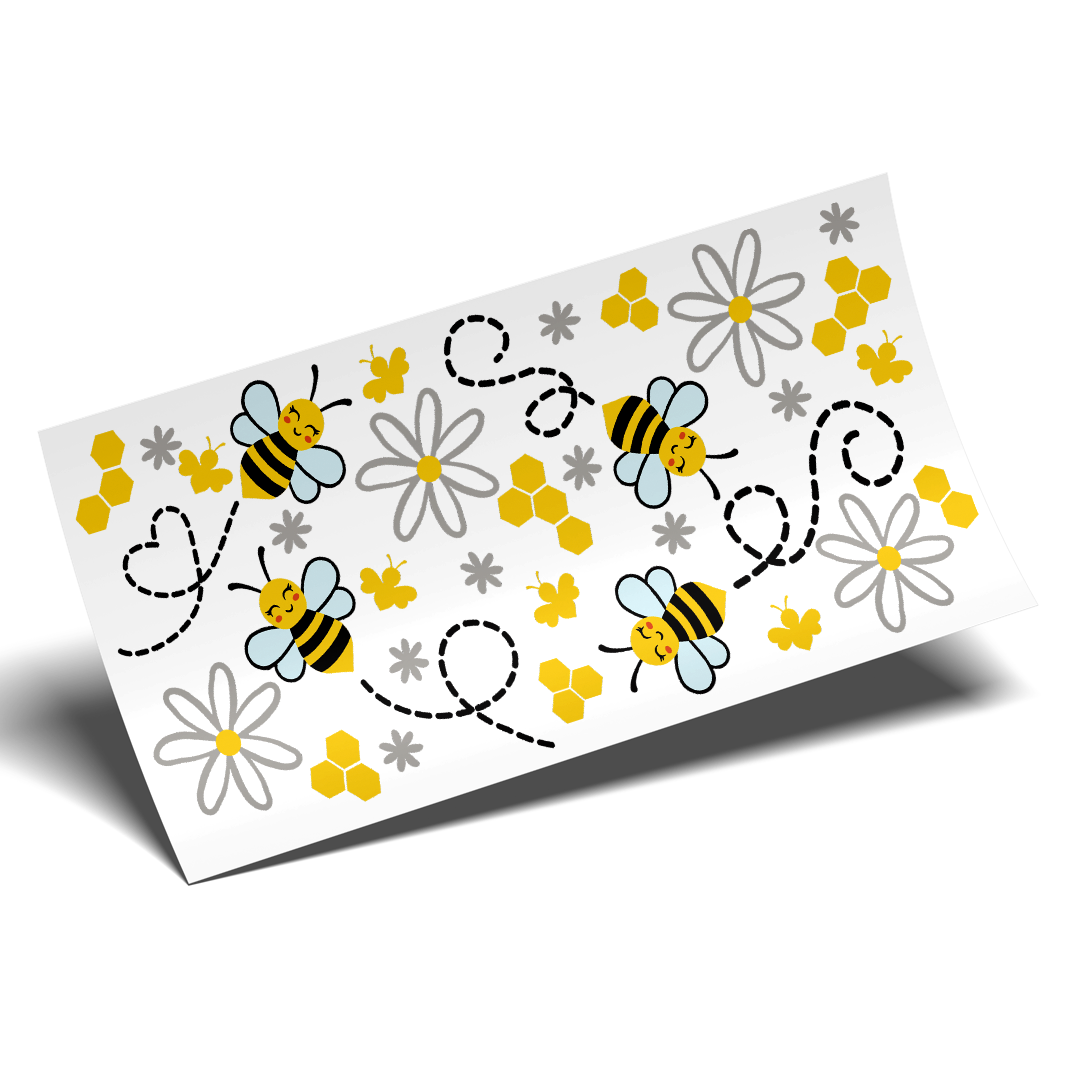 UV DTF WRAP - Flowers and Bee's