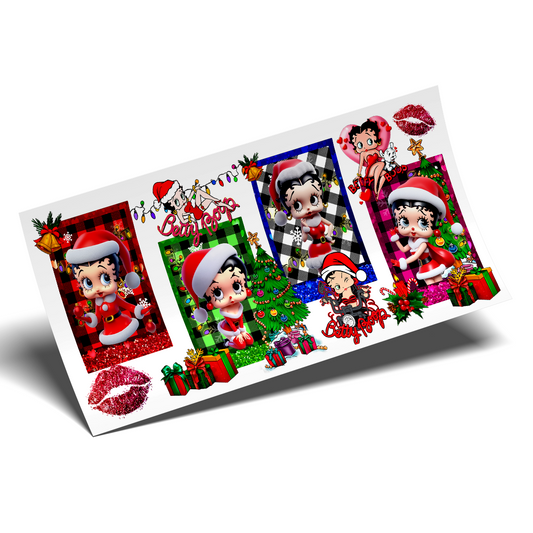Cup Wrap Sticker - UV DTF Betty Love Christmas