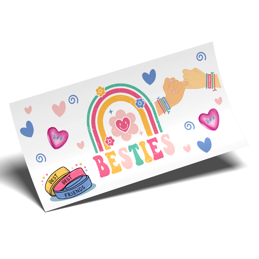 Cup Wrap Sticker - UV DTF Stickers Wrap - Besties