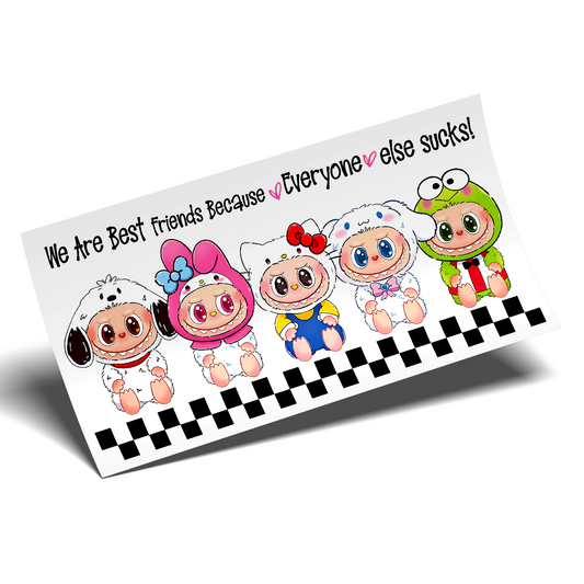 UV DTF Wrap Stickers - Labubu Best Friends