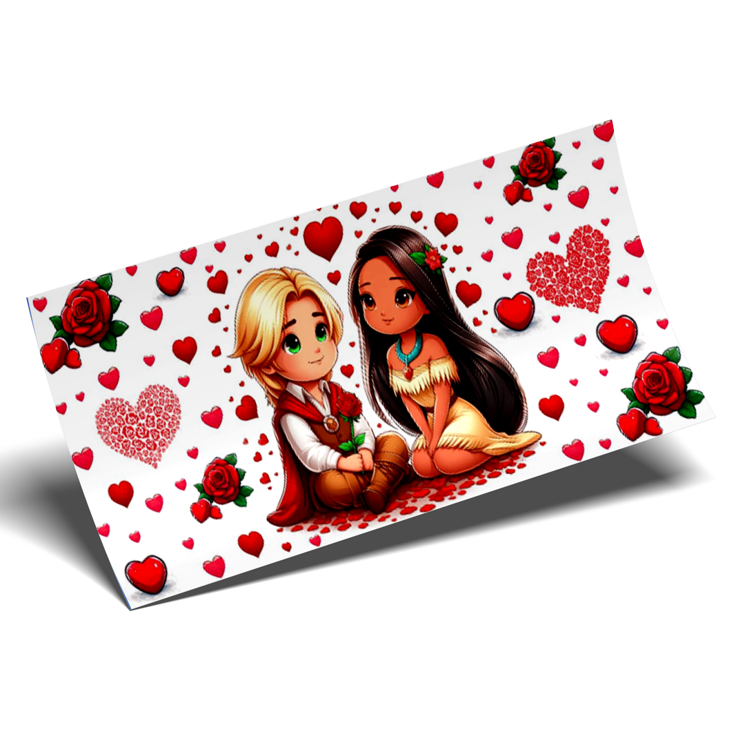 Cup Wrap Sticker UV DTF - Pocahontas inlove