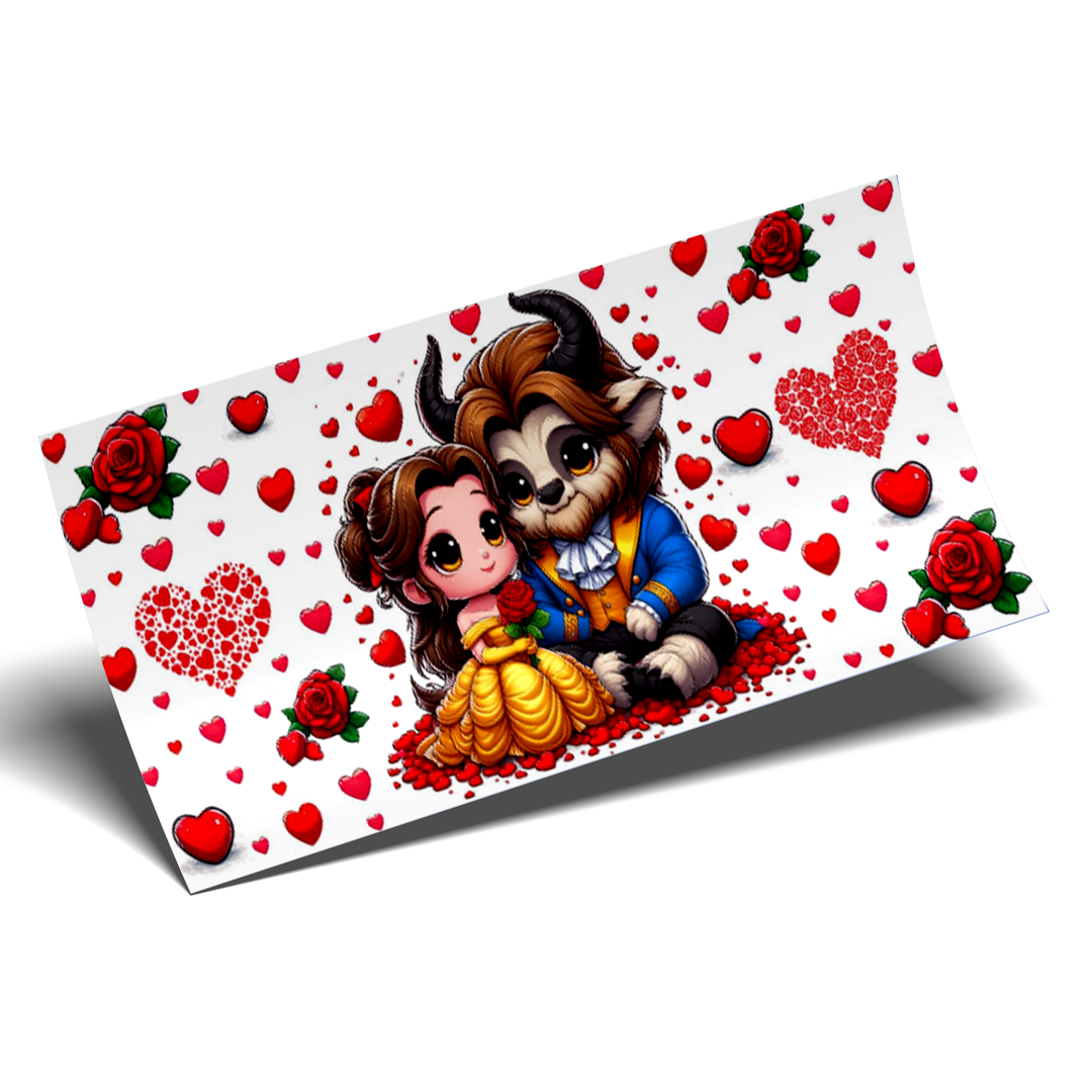 Cup Wrap Sticker UV DTF - Bella and Beast comic