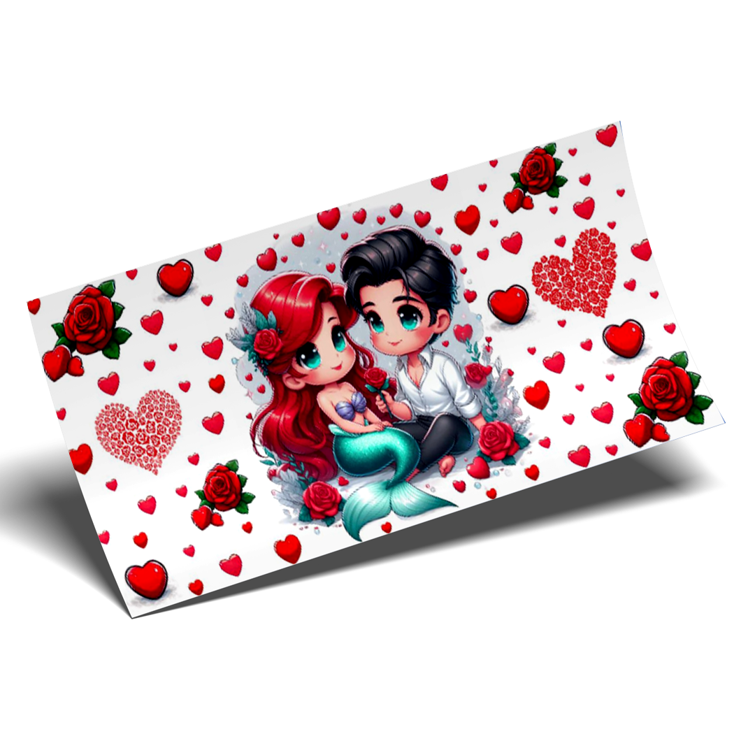 Cup Wrap Sticker UV DTF - Mermaid inlove